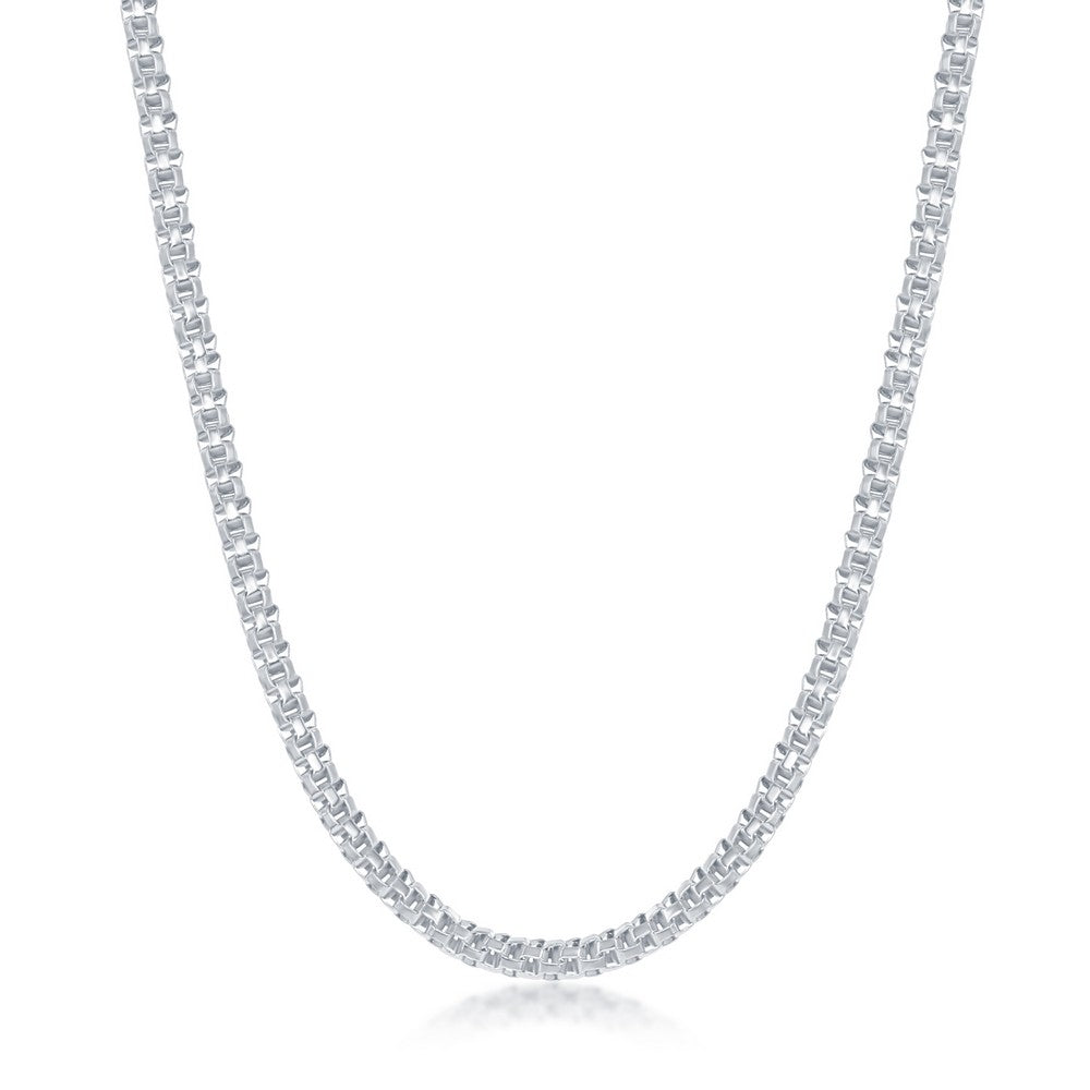 Sterling Silver 3mm Round Coriana Chain - Rhodium Plated