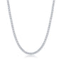 Sterling Silver 3mm Round Coriana Chain - Rhodium Plated