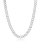 Sterling Silver Micro Pave CZ, 6mm Miami Cuban Chain - Rhodium Plated