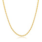 Sterling Silver 2.3mm Rope Chain - Gold Plated