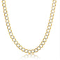 Sterling Silver 5mm Pave Cuban Chain - Gold Plated