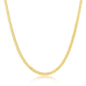 Sterling Silver 3mm Herringbone Chain - Gold Plated