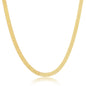 Sterling Silver 4mm Herringbone Chain - Gold Plated