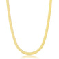 Sterling Silver 5mm Herringbone Chain - Gold Plated