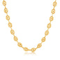 Sterling Silver 6mm Puffed Marina Chain - Gold Plated