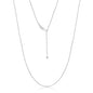 Sterling Silver 1mm Franco Adjustable Chain - Rhodium Plated