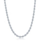 Sterling Silver 4.5mm Loose Rope Chain - Rhodium Plated