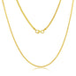 Sterling Silver 1.5mm Franco Chain - Gold Plated