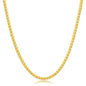 Sterling Silver 2.3mm Franco Chain - Gold Plated