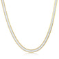 Sterling Silver 4mm Reversible Herringbone Chain - Two-Tone