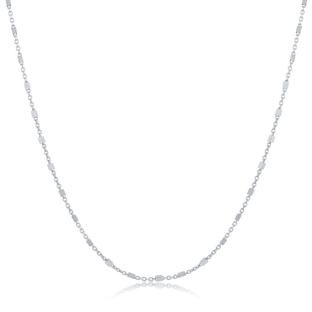 Sterling Silver Square Beads Chain