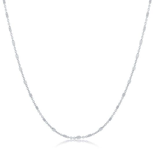 Sterling Silver Square Beads Chain