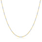 Sterling Silver Diamond-Cut Long Square Beads Chain - Gold Plated