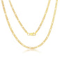 Sterling Silver 2.8mm Figaro Chain - Gold Plated