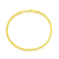 Sterling Silver 3mm Franco Anklet - Gold Plated