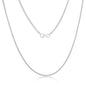 Sterling Silver 1.3mm Franco Chain - Rhodium Plated