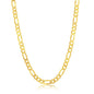 Sterling Silver 5mm Flat Figaro Chain - Gold Plated