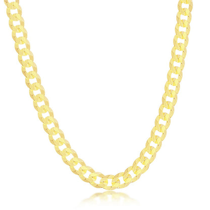 Sterling Silver 6mm Cuban Chain - Gold Plated