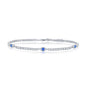 Sterling Silver CZ Evil Eye Tennis Anklet