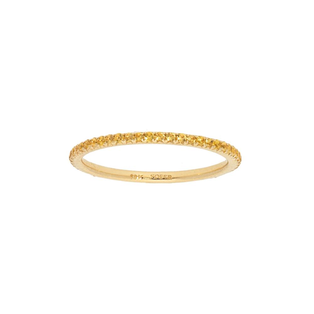 Yellow Sapphire Eternity Band