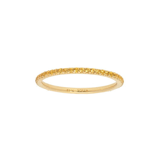 Yellow Sapphire Eternity Stackable Band