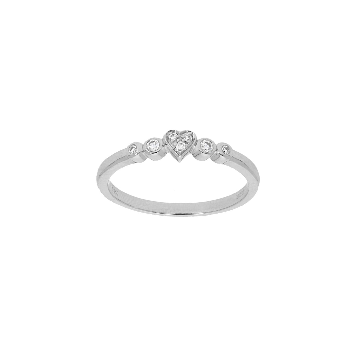 Mini Heart Diamond Ring