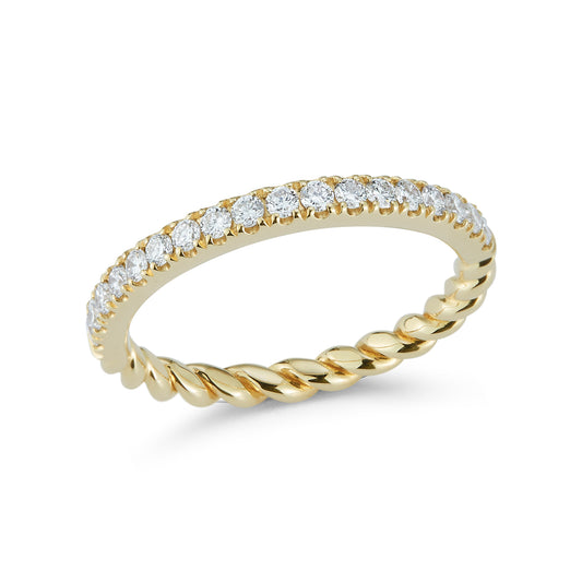 Reversible Diamond and Rope Ring