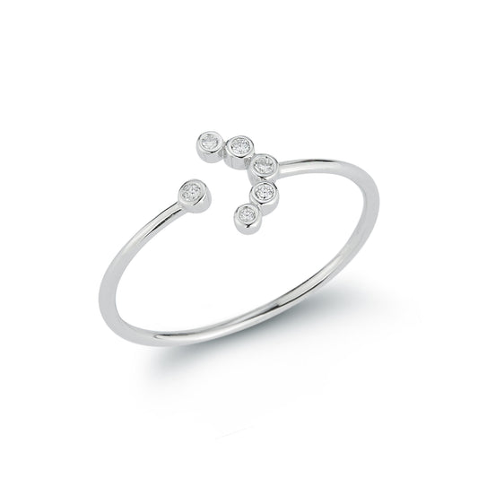 Diamond Bezel Moon Ring