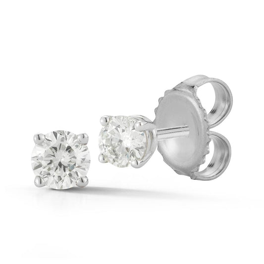 4 Prong Round Diamond Stud Earrings