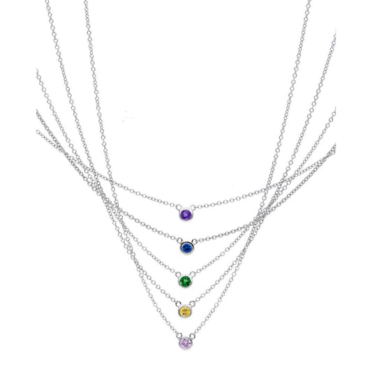 Amethyst Bezel Necklace