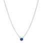 Blue Sapphire Bezel Necklace