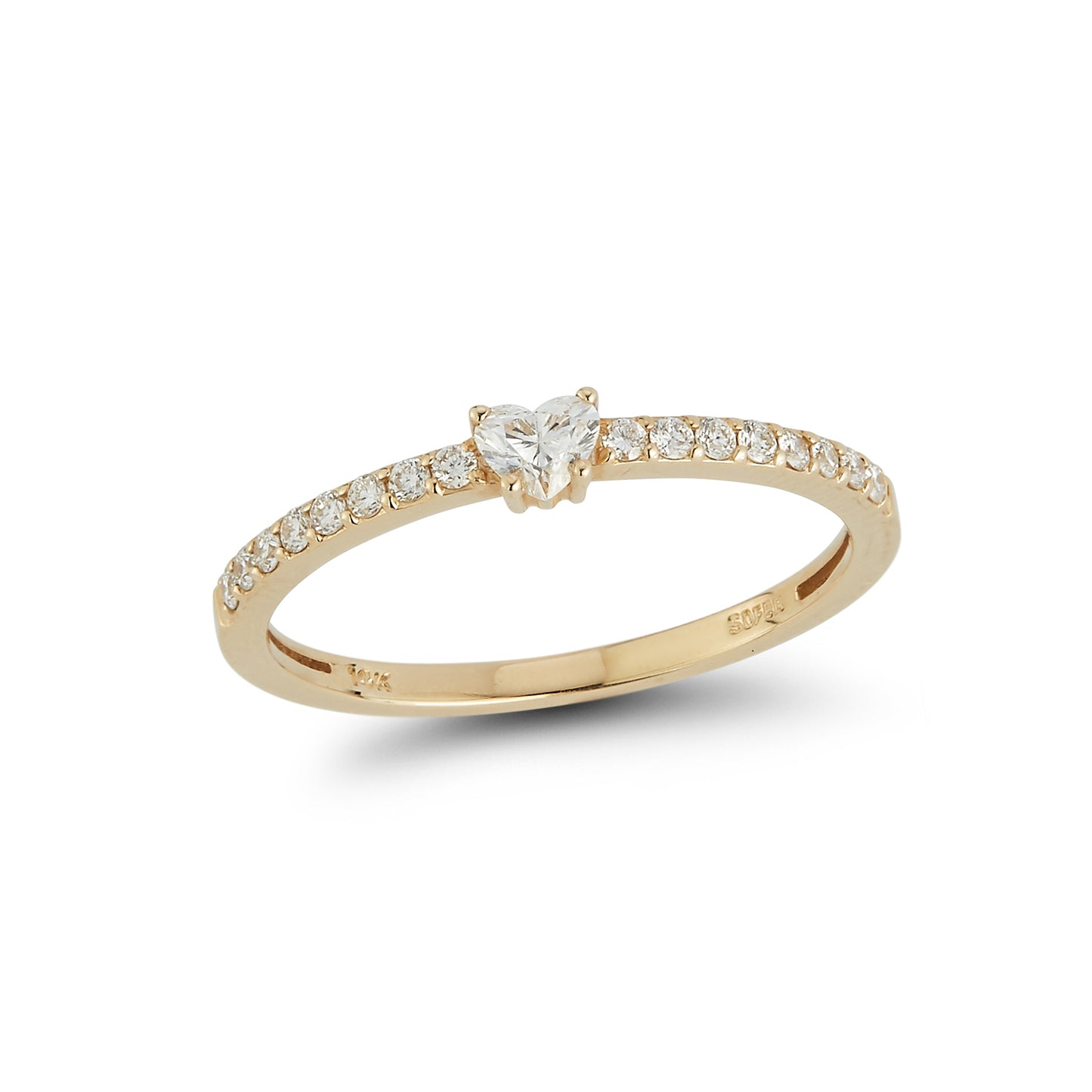 Thin Heart Center Diamond Band