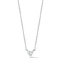 3 Prong Diamond Heart Necklace