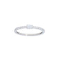 Thin Oval Center Diamond Band