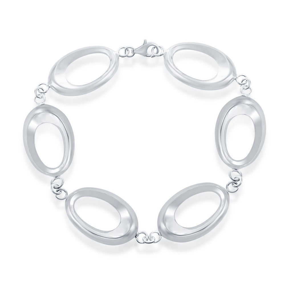 Sterling Silver Oval Link Bracelet