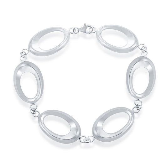 Sterling Silver Oval Link Bracelet