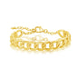 Sterling Silver 9mm Cuban Chain Bracelet - Gold Plated