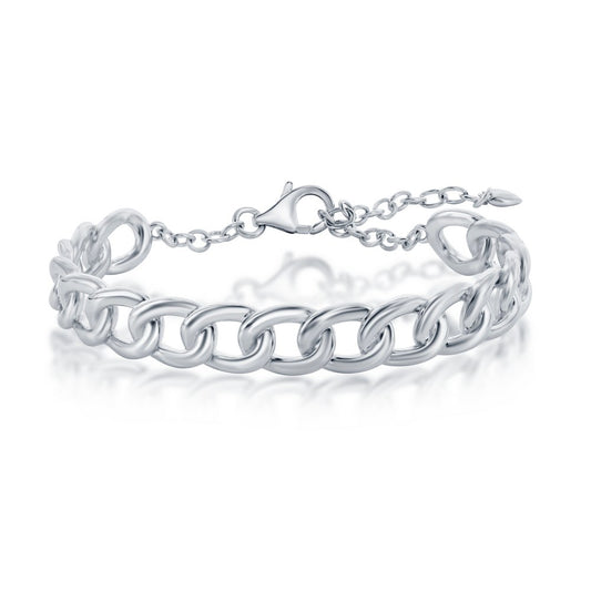 Sterling Silver 9mm Cuban Chain Bracelet