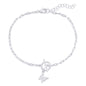 Sterling Silver Butterfly Charm Paperclip Toggle Bracelet