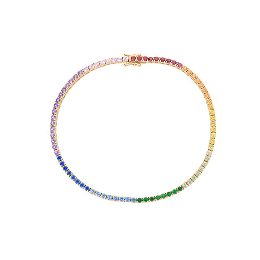 Rainbow Tennis Bracelet