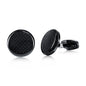 Stainless Steel Black Carbon Fiber Cuff Links