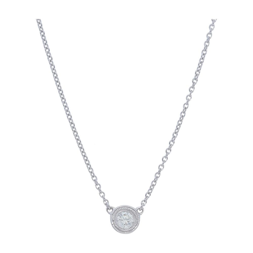 Single Milgrain Bezel Diamonds by the Yard Necklace