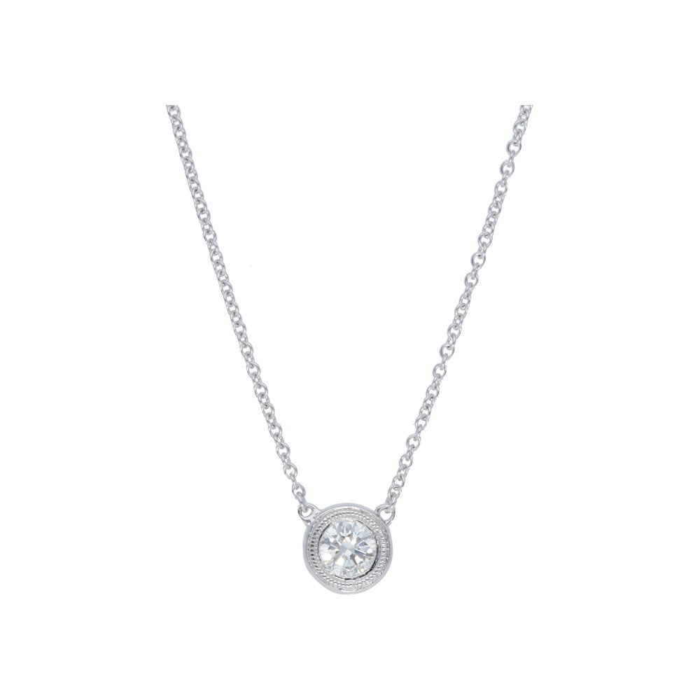 Single Milgrain Bezel Diamonds by the Yard Necklace