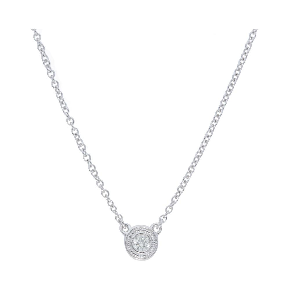 Single Milgrain Bezel Diamonds by the Yard Necklace