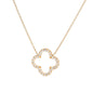 Open Clover Pave Necklace