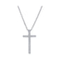 Thin Diamond Cross Pendant