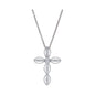 Diamond and Milgrain Cross Necklace