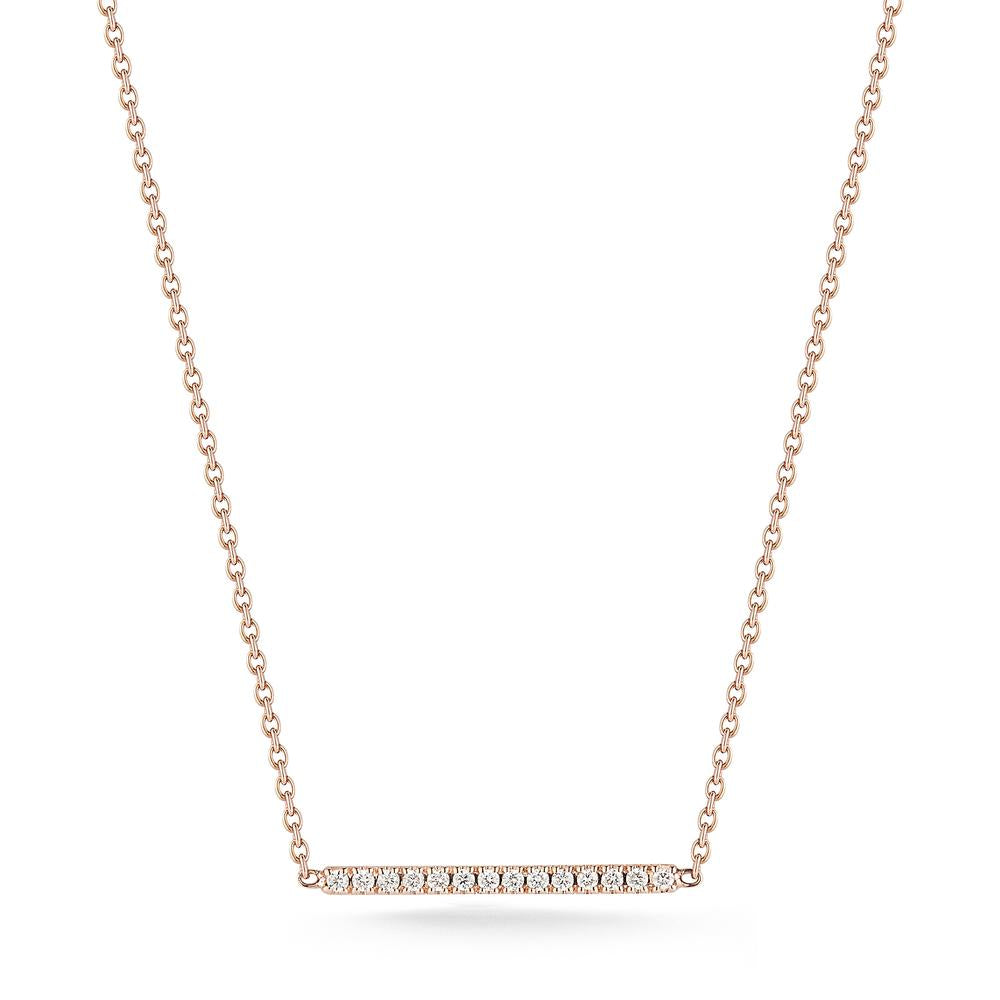 Delicate Diamond Bar Necklace