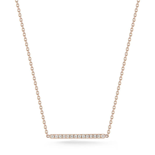 Delicate Diamond Bar Necklace