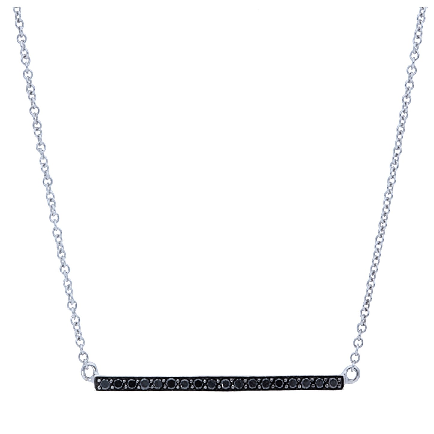 Black Diamond Bar Necklace